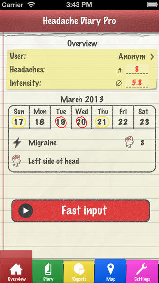 headache diary pro