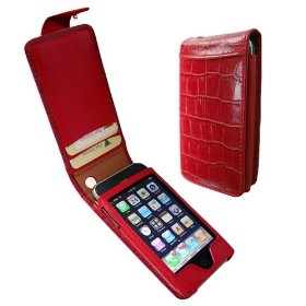 Piel Frama 983 Red Crocodile Leather Case for Apple iPhone 3G / 3GS