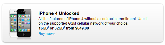 Apple Now Selling Unlocked iPhones
