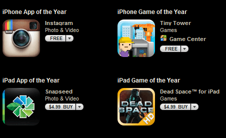 Apple Announces Apps of the Year