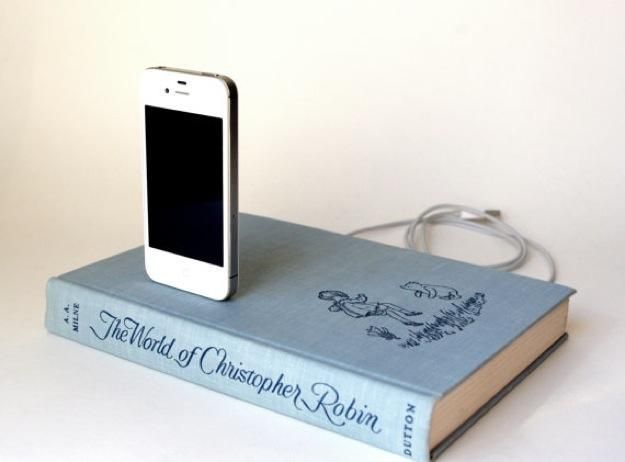 Book Chargers: Hardcover Book Docks for iPhone