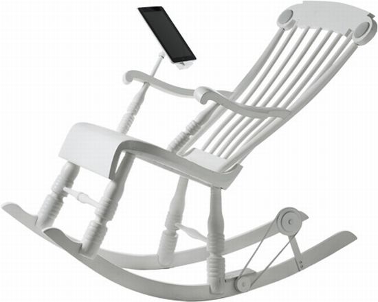 iPad Power Generating Rocking Chair, Coyote iPhone Case for Self-Protection