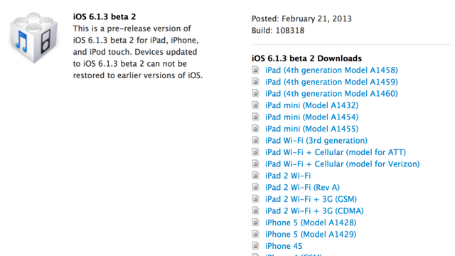 iOS 6.1.3 To Fix Security Flaw, iPad 5 Due in Q3?
