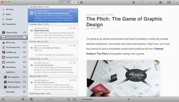 Reeder for Mac, iPad Free For Now
