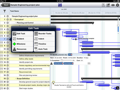 Gantt Chart App Iphone