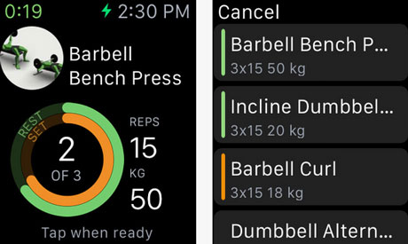 apple watch gym workout tracker