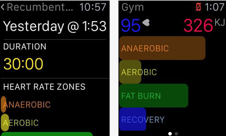 Heart Zone Training Chart