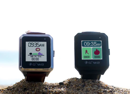 O We E Ink Smartwatch with UV Tracking
