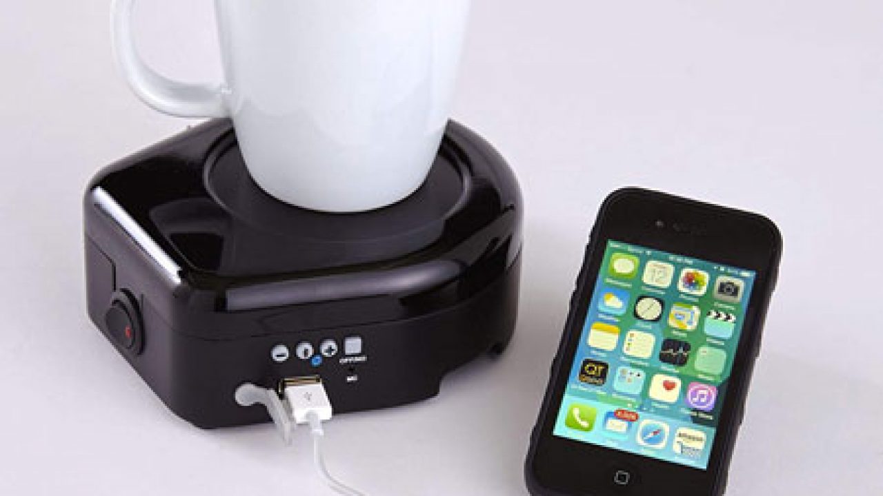 Nomodo Trio Wireless Qi-Certified Fast Charger with Mug Warmer/Drink Cooler