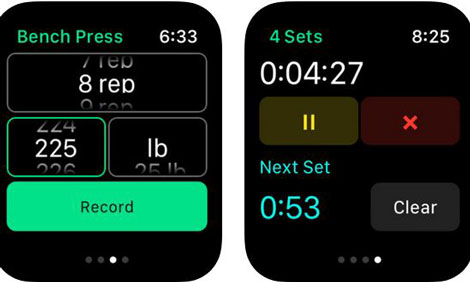 apple watch weights workout