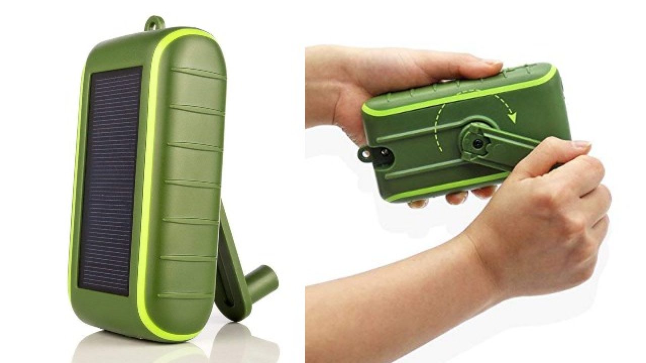 AYTECH Solar Hand Crank Mobile Phone Charger -