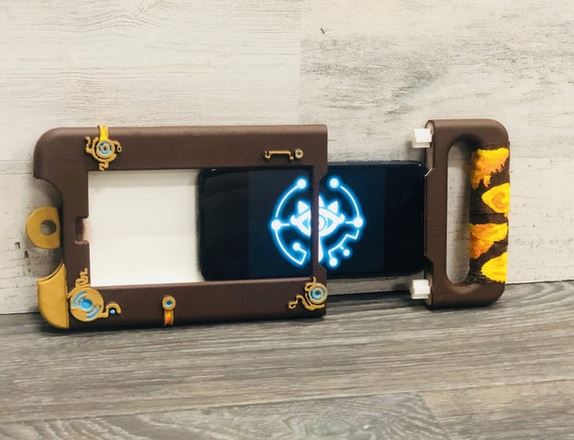 Sheikah Slate 3D Printed iPhone Case. sheikah slate phone case with handle....